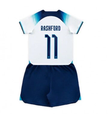 England Marcus Rashford #11 Hjemmedraktsett Barn VM 2022 Kortermet (+ Korte bukser)